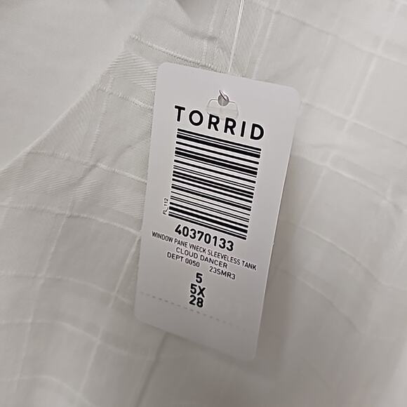 Torrid Window Pane V-Neck Sleeveless Tank Women's Plus Size 5X NWT - Picture 5 of 11
